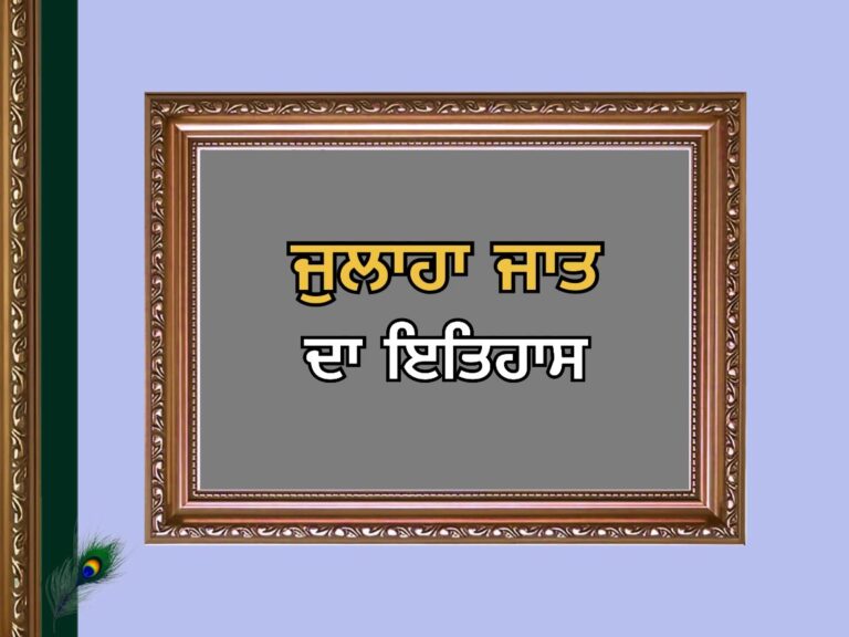 Julaha Caste History | ਜੁਲਾਹਾ ਜਾਤ ਦਾ ਇਤਿਹਾਸ