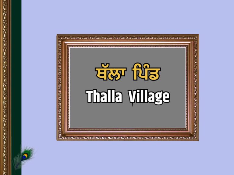 ਥੱਲਾ ਪਿੰਡ ਦਾ ਇਤਿਹਾਸ | Thalla Village History