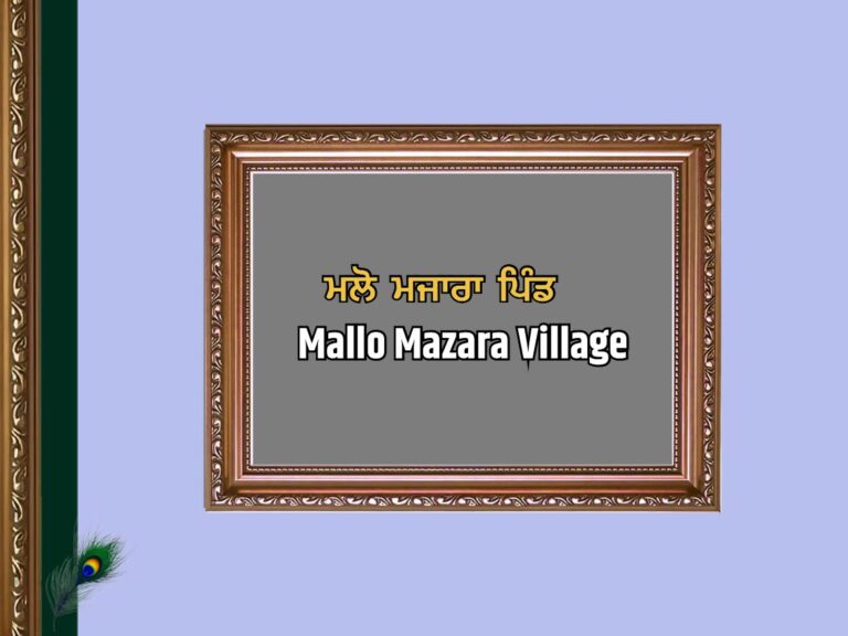 ਮਲੋ ਮਜਾਰਾ ਪਿੰਡ ਦਾ ਇਤਿਹਾਸ | Mallo Mazara Village History