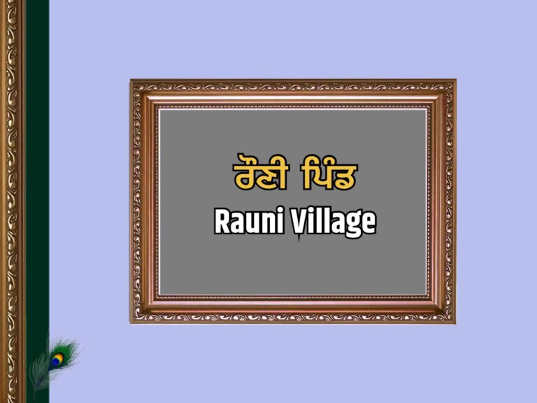 ਰੌਣੀ ਪਿੰਡ ਦਾ ਇਤਿਹਾਸ | Rauni Village History