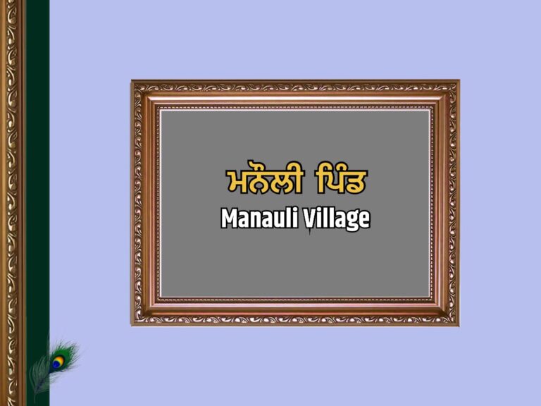 ਮਨੌਲੀ ਪਿੰਡ ਦਾ ਇਤਿਹਾਸ | Manauli Village History