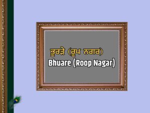 ਭੂਰੜੇ (ਰੂਪ ਨਗਰ) ਪਿੰਡ ਦਾ ਇਤਿਹਾਸ | Bhurare Village History