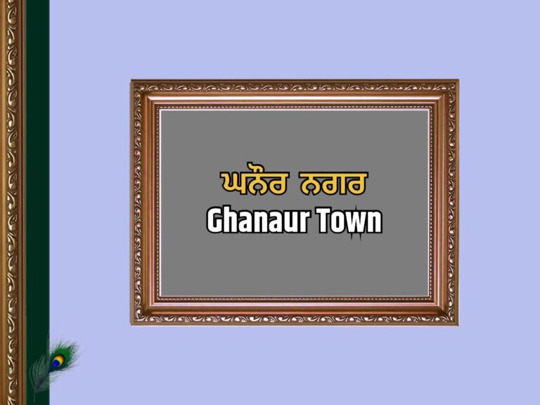 ਘਨੌਰ ਨਗਰ ਦਾ ਇਤਿਹਾਸ | Ghanaur Town History